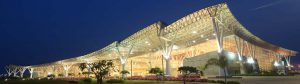 Airport terminal building by using space frame